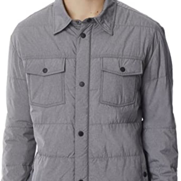 Mens Packable Down Shirt Jacket 